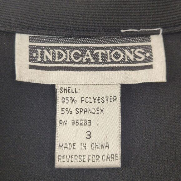 Indications rhinestone black party jacket size 3 - Picture 4 of 6